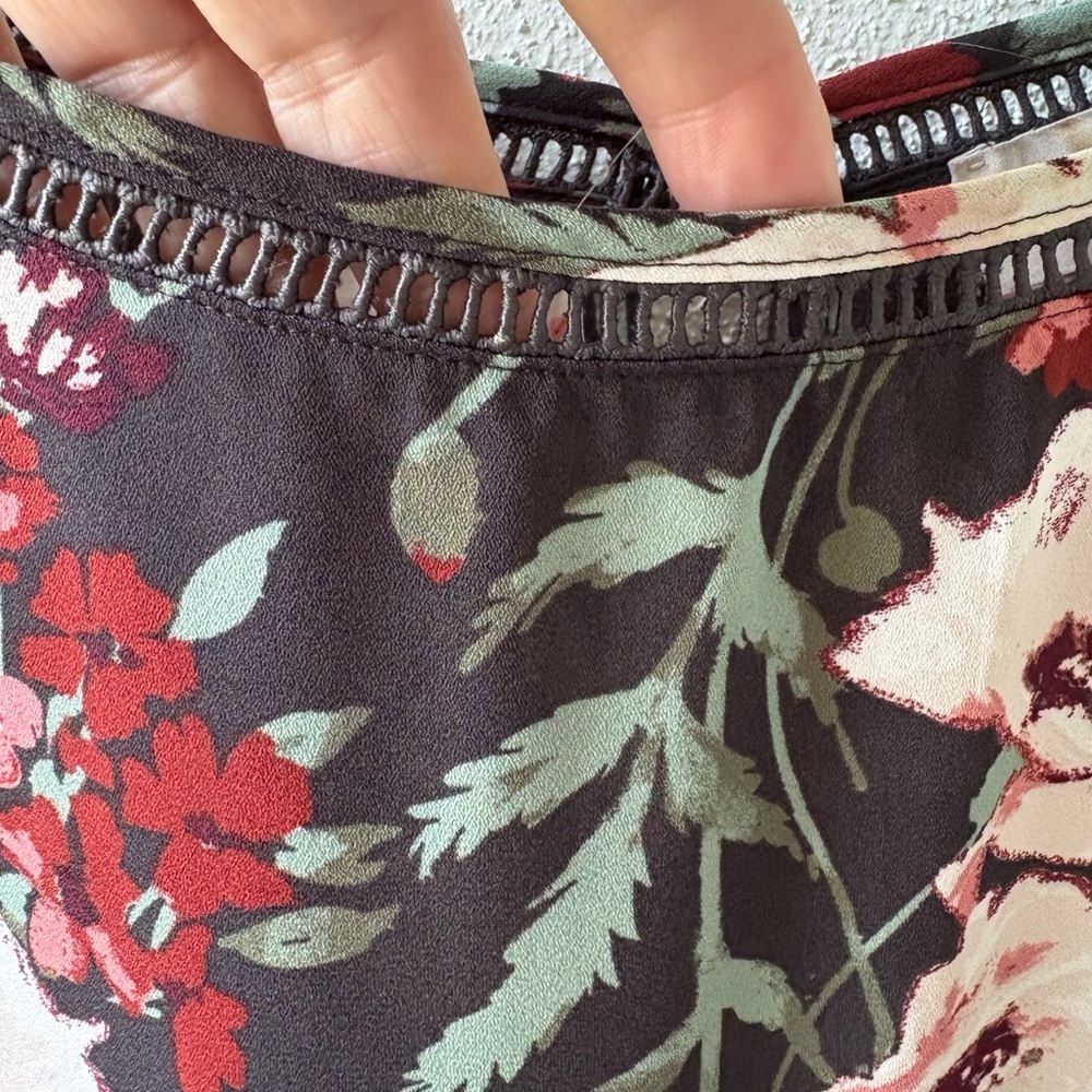 Loft Floral Bell Long Sleeve Boho Cottagecore Office Brunch Size L‎ Feminine - Picture 7 of 11